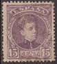 Spain 1901 Alfonso XIII 15 CTS Purple Brown Edifil 245. 245 u. Uploaded by susofe